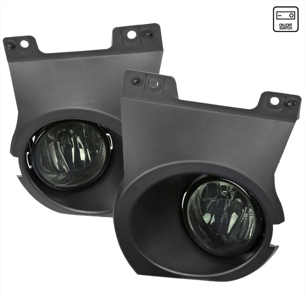 Spec-D Tuning 11-14 FORD F150 FOG LIGHTS WITH WIRING KIT AND SWITCH - SMOKED LENS, PK 2 LF-F15011GOEM-HZ - main